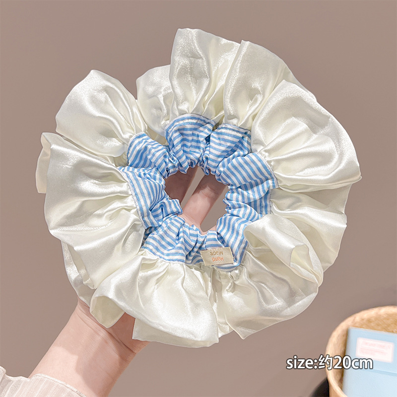 Encaje retro francés, diadema de intestino grueso, mujer 2025, nuevo estilo, cuerda para el cabello, banda de goma, lazo, dulce cuerda para el cabello, accesorios para el cabello