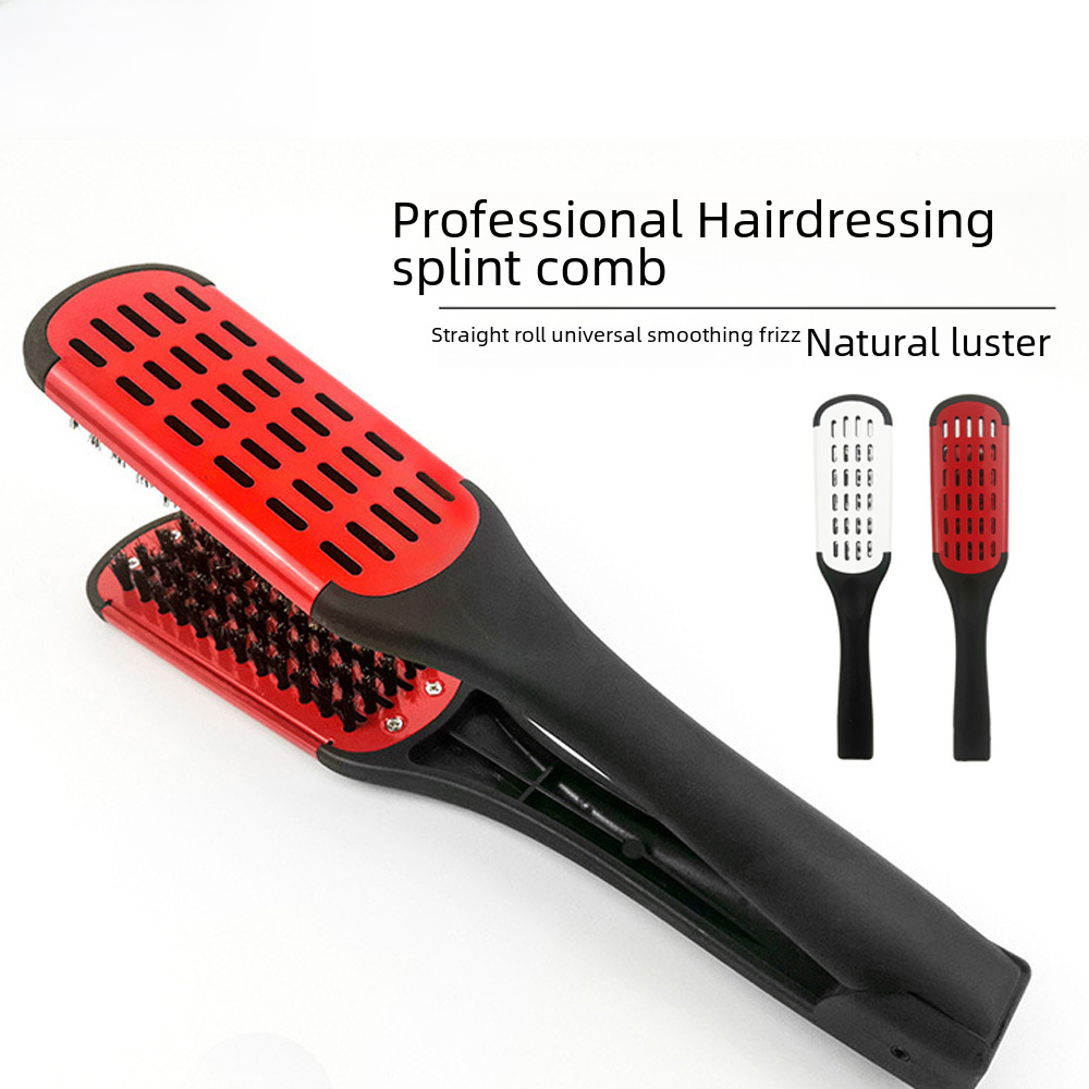 Cross-Border Hair Styling Comb, Straightening Comb, Bristle Smoothing Comb, High Temperature Resistant, Anti-Static, Straightening V Comb