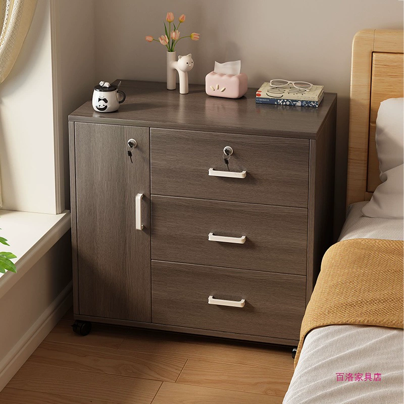 Прикроватная тумбочка, современная простая прикроватная тумбочка для спальни, домашняя стойка для хранения вещей, многослойная прикроватная тумбочка для аренды, простой шкафчик для хранения вещей