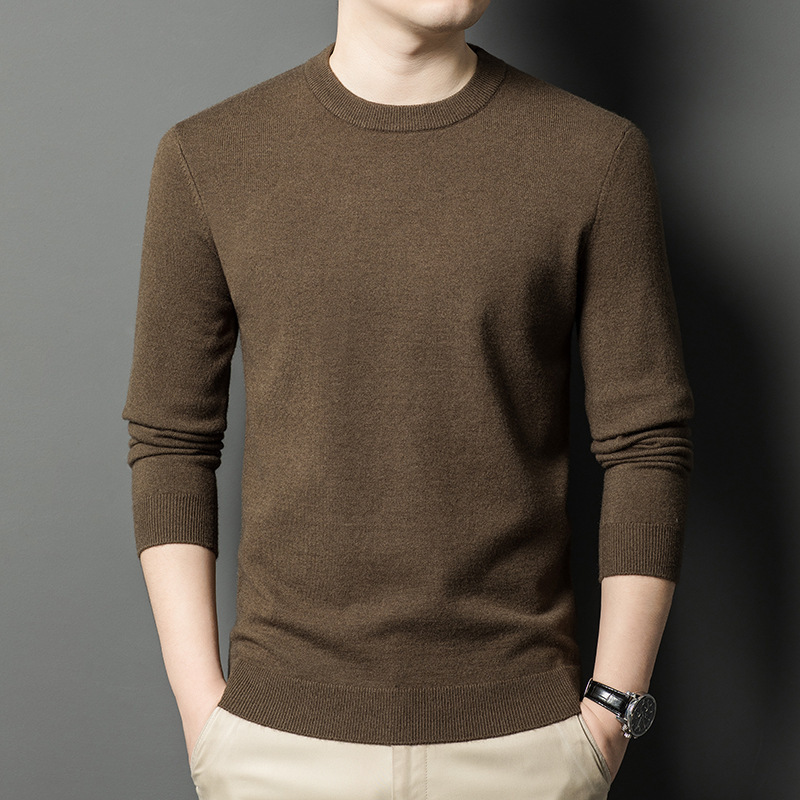 Men's Round Neck Wool Sweater 2026 Fall/Winter New Style, Versatile Casual Knit Top for Middle-Aged Dads Men's Round Neck Wool Sweater 2026 Fall/Winter New Style, Versatile Casual Knit Top for Middle-Aged Dads