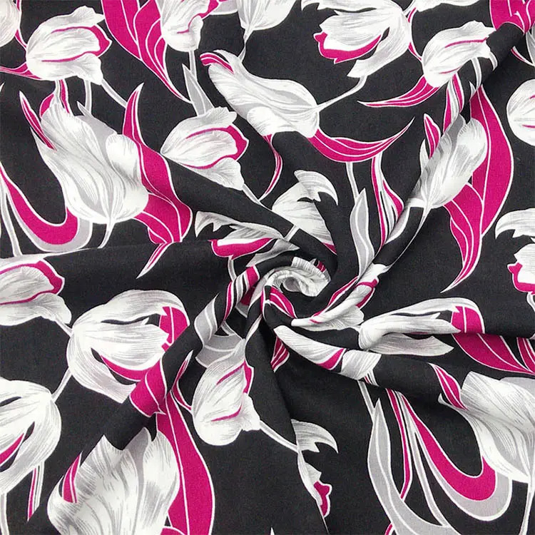 Fabricante de suministro de tejido plano de impresión activa tejido de tejido de rayon plano