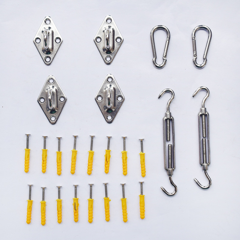 厂家菱形304不锈钢遮阳帆配件遮阳网配件菱形扣拉紧器遮阳棚配件