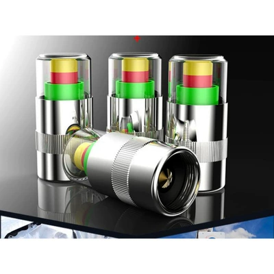Tire pressure monitoring system valve core with - two-sets-of-car-tire-pressure-monitoring-caps