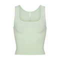 Mint green/u collar threaded vest