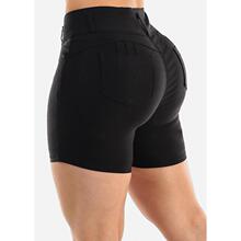 M 74313 V-waist High Elastic Yoga Shorts V ���ߵ��٤�̿�