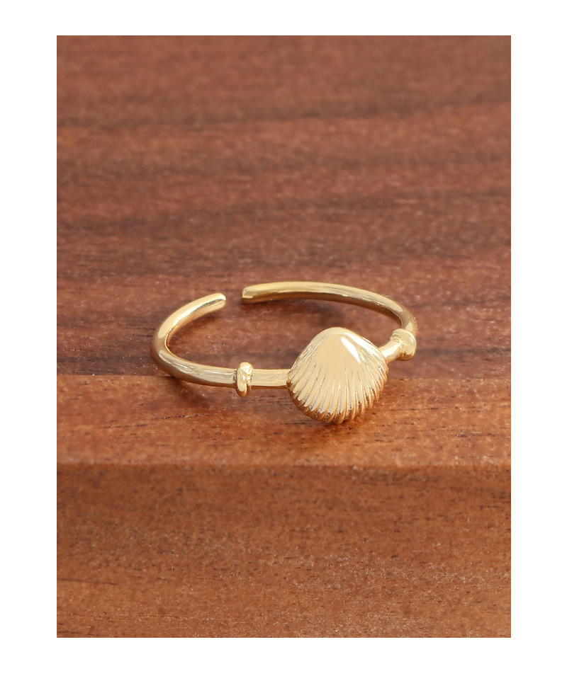 5g Weight Open Rings Classification 1 Piece Quantity Holiday, Travel, Daily Occasion 925 Sterling Silver Material Shell Pattern Women's Gender Plating Design Casual, Simple Style, Streetwear Style 925 Sterling Silver Shell Open Rings 5