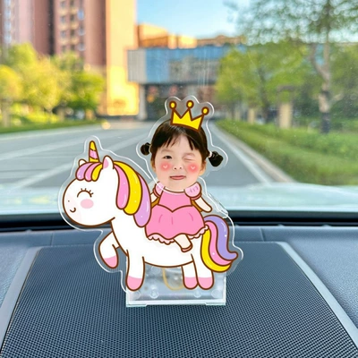 Car ornaments photo car diy shake - vehicle-mounted-solar-battery-dual-use-model-single-person-shaking-head-369-model