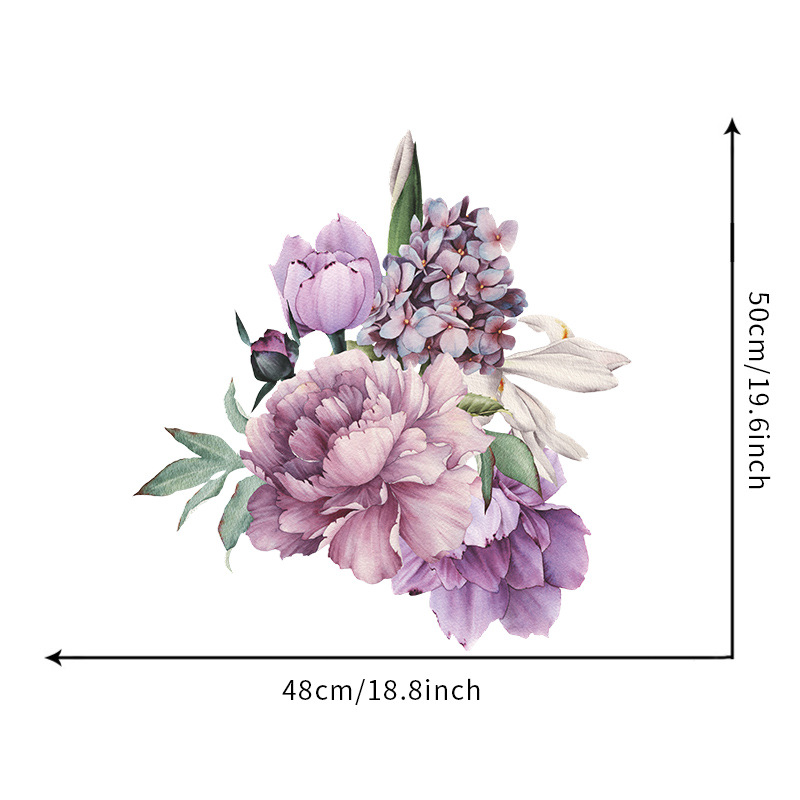 New Fashion Big Peony Flower Wall Sticker display picture 1