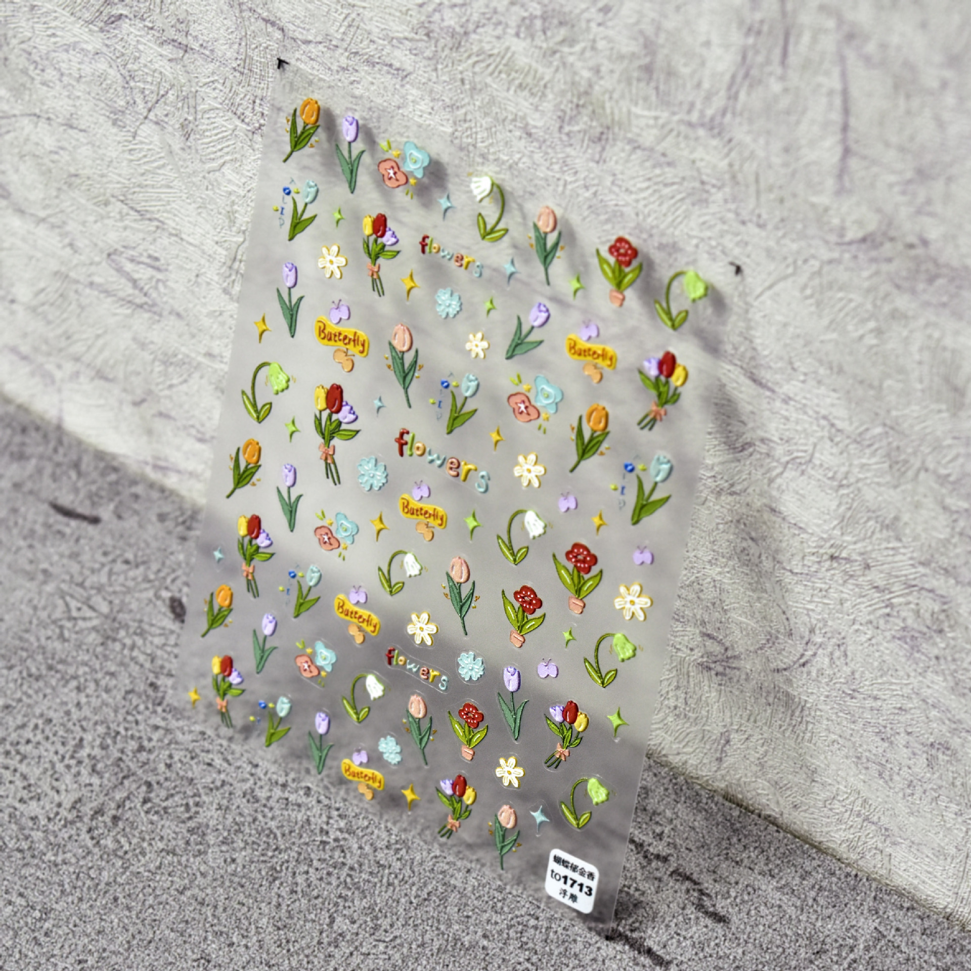 5d manicura estilo japonés pegatinas tulipán Camelia girasol pegatinas verano popular alivio tridimensional dibujos animados hueco