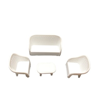 11CM simulation white sofa suit play house toy furniture suit sand tray decoration chair toy doll matching