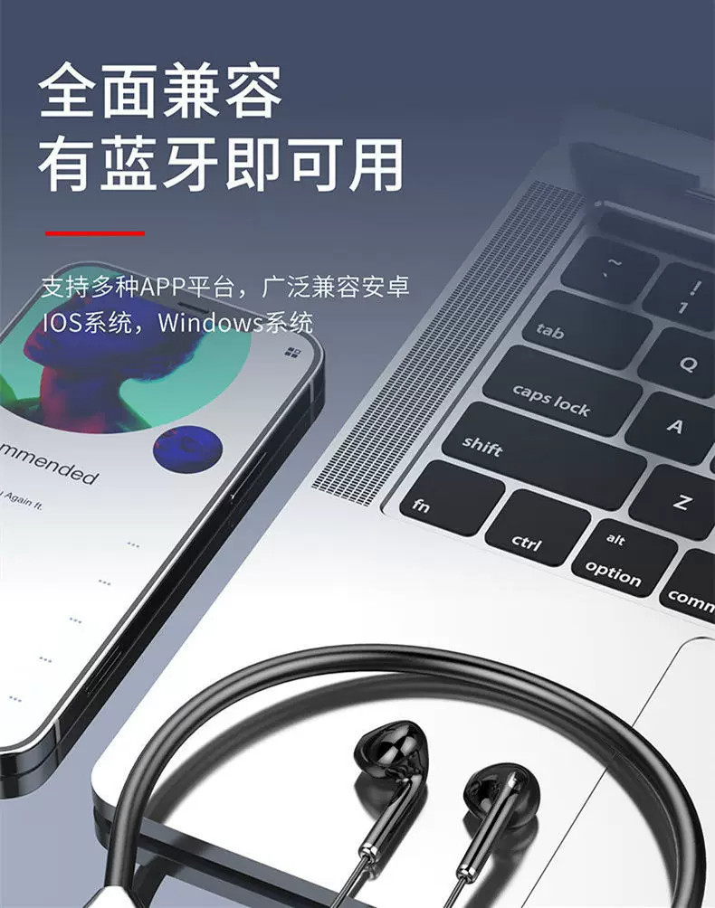 Neckband Bluetooth Headphones 2026 New Model, Ultra-Long Battery Life, Wireless, High Power, Comfortable for Long-Wear, Berlin Sound