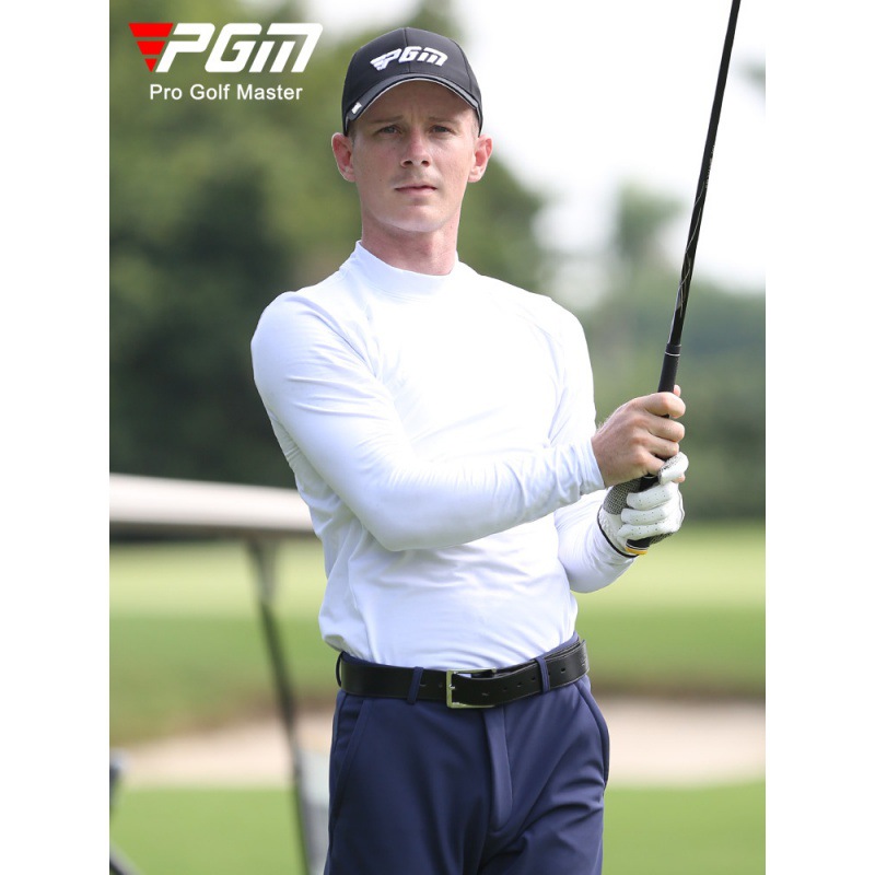 Áo thun dài tay golf nam PGM giữ ấm nhung mài mùa thu đông — YF427-Đen, YF427-Hoa màu xám, YF427-màu trắng, YF427-Màu xanh quân đội