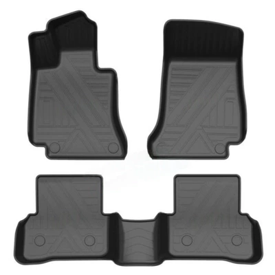 Mat Rubber Waterproof, Universal Foot Pad - overseas-standard-axle-lhd-left-hand-drive-14-21-c-class-w205-four-door-version-5-seat-single-layer-tpe-floor-mats-full-tpe-special-car-dedicated