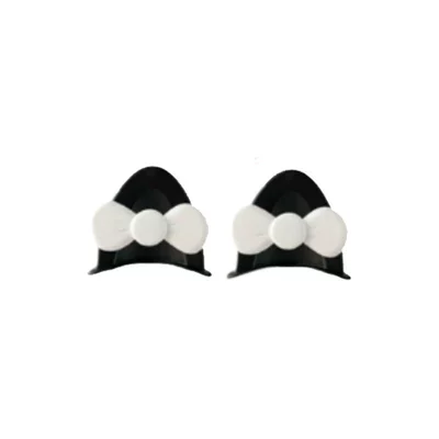 Dəbilqə (Kaska) aksesuarları – Ears Accessories, Cute Random Stickers - cat-eared-butterfly-black-and-white