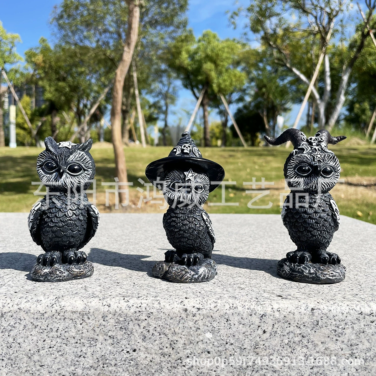 Black magic statue, decorations for gazebo, new collection, (Cross-border trading), owl, griffon