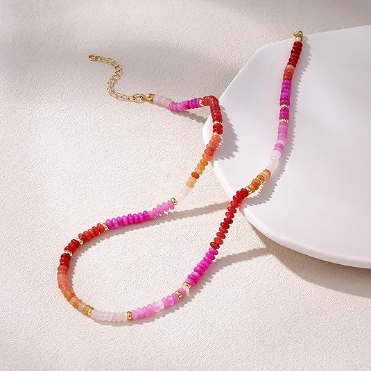 15g Weight Lobster Trigger Clasp Closure Clasp Closure Type Necklace Classification Beaded Chain Chain Type 1 Piece Quantity Daily, Street Occasion natural stone Material Geometric Pattern Women's Gender Simple Style Style Simple Style Geometric Natural Stone Beaded Chain Necklace 9
