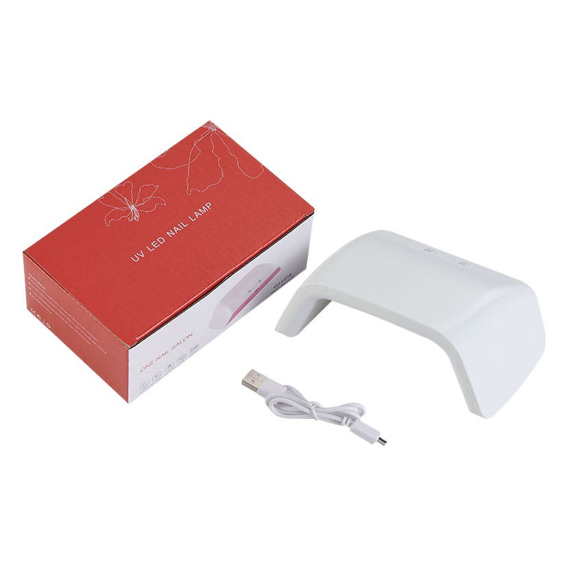 Lámpara de uñas cuadrada mano y pie de doble uso de esmalte de uñas secador de pegamento portátil mini lámpara de fototerapia lámpara transfronteriza al por mayor