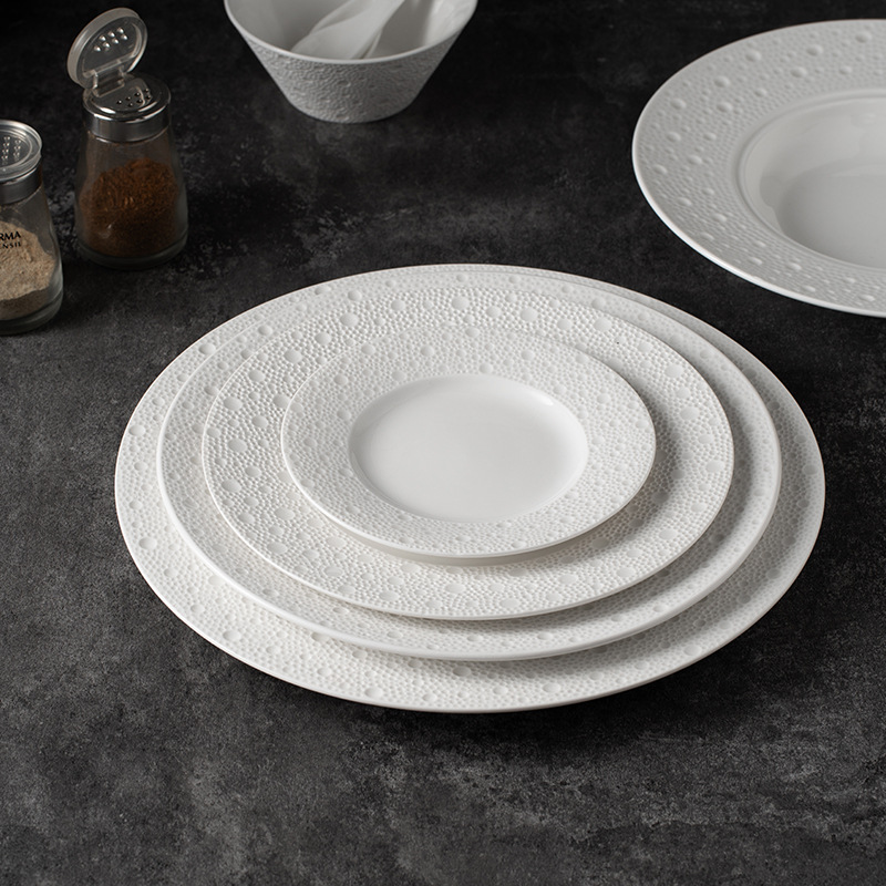 Cerámica gota de agua diseño creativo platos y platos selección de cubiertos de cerámica conjuntos de cubiertos domésticos de alta calidad al por mayor