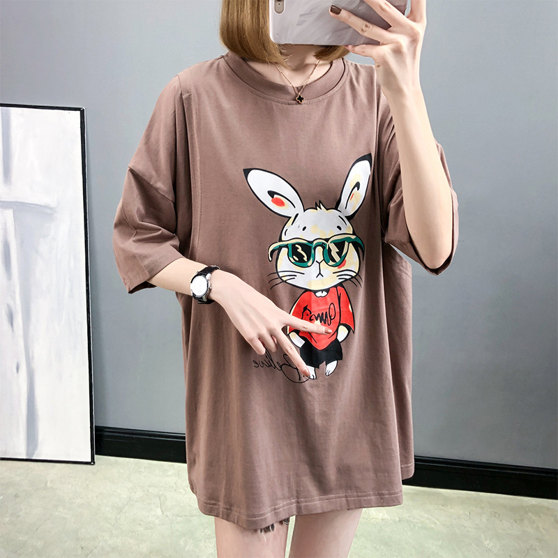 お出かけ用純綿授乳服、おしゃれなホットママ風マタニティTシャツ、春夏半袖ボトムスシャツ、授乳トップス、夏服|undefined
