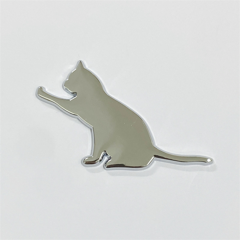 Adesivo decorativo per frigorifero, in metallo, personalizzato, con marchio laterale per auto, con gatto bianco, antigraffio, impermeabile_voghion.com