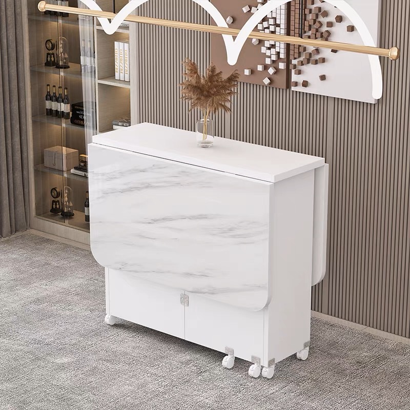 직사각형(흰색 캐비닛 + 모조 흰색 대리석 패턴)