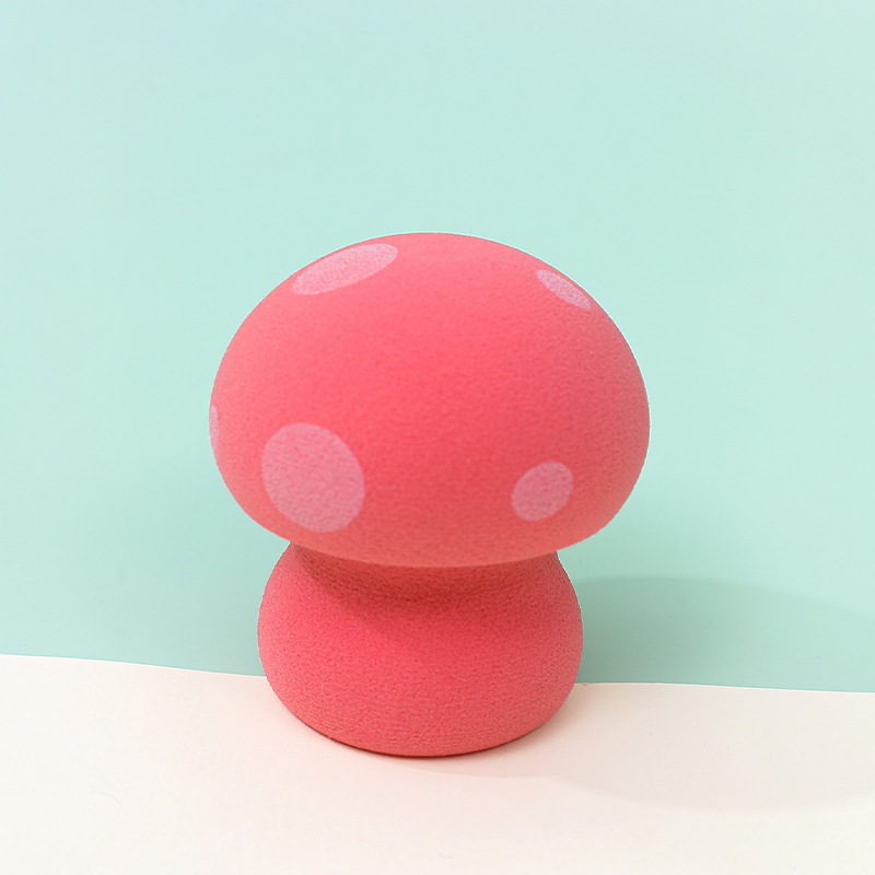 Huevo de belleza de cabeza de hongo personalizado de fábrica, no coma polvo, manchas de color degradado, maquillaje sin látex, esponja, huevo de maquillaje