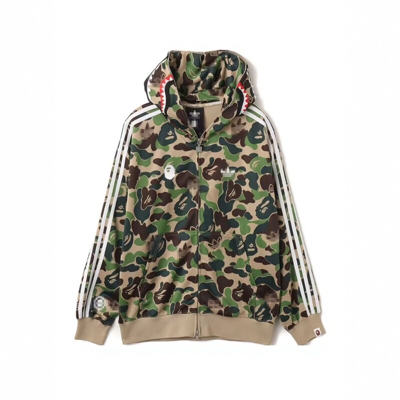 Match the version | A*D Spring New Collection: Shark Camouflage Hooded Jacket, Loose-Fit Sweatshirt, Unisex Style Match the version | A*D Spring New Collection: Shark Camouflage Hooded Jacket, Loose-Fit Sweatshirt, Unisex Style