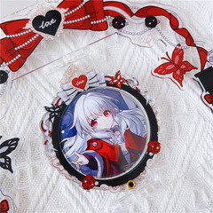 谷美吧唧旋轉展示架亞克力立牌動漫擺件卡通徽章相框卡磚穀子原創