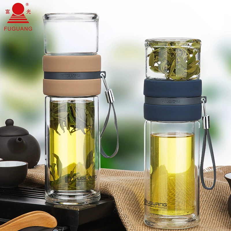 Портативная разделительная чайная чашка из стекла Zijin Tea Maker мужская на две стенки, G1609-SH-240