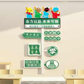 中小学墙文化墙面建设装饰品氛围布置班级教室励志激励标语贴画纸