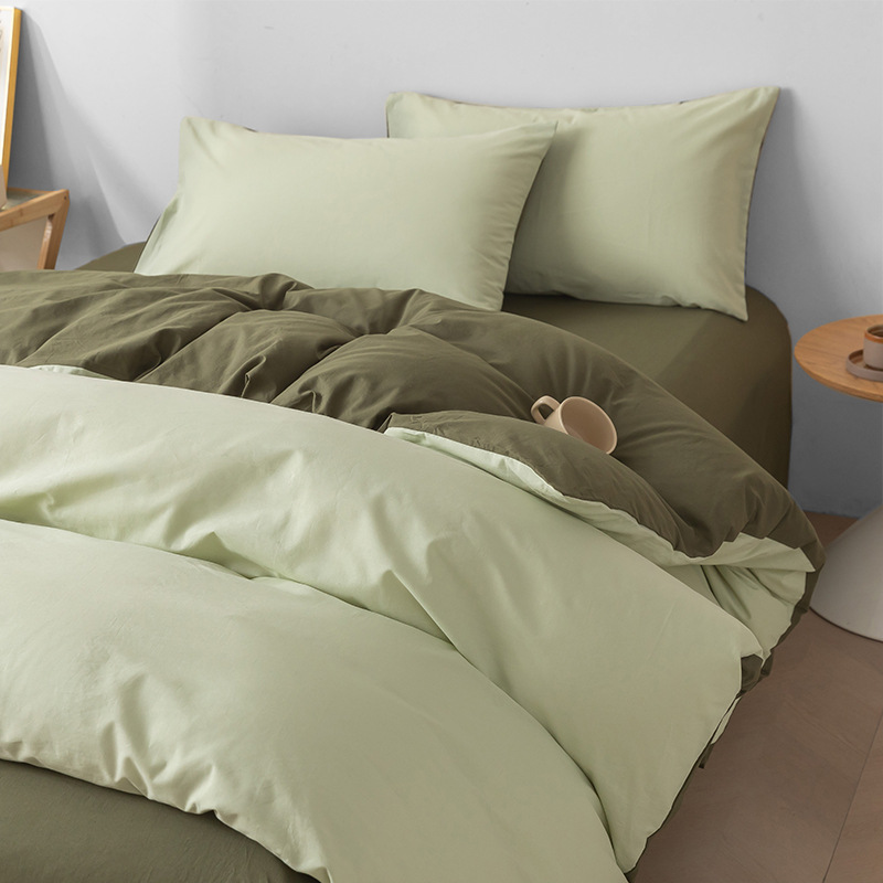 Cama de cuatro piezas de algodón 2025, nueva sábanas de lujo ligera y de alta calidad, colcha de cama de tres piezas, cama de gazo