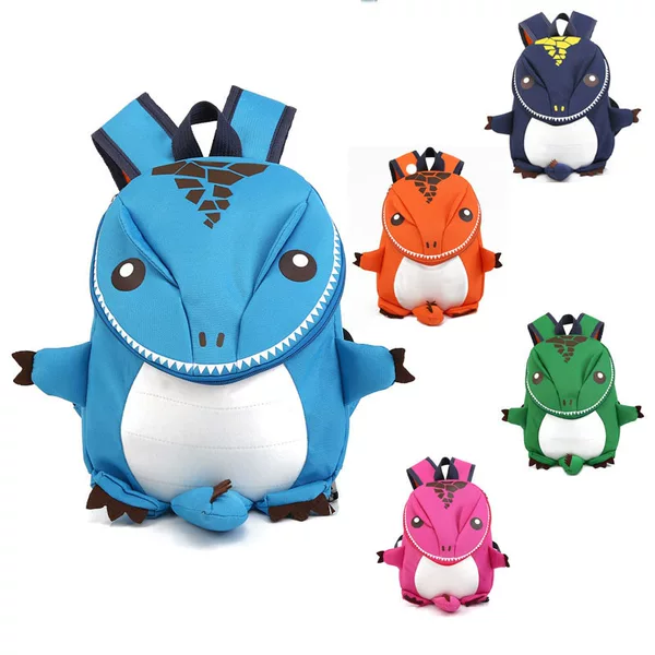New Dinosaur Children's Schoolbag Korean Kindergarten Baby Backpack Cartoon Children's Bag Tutoring Bag Factory Direct Sale
