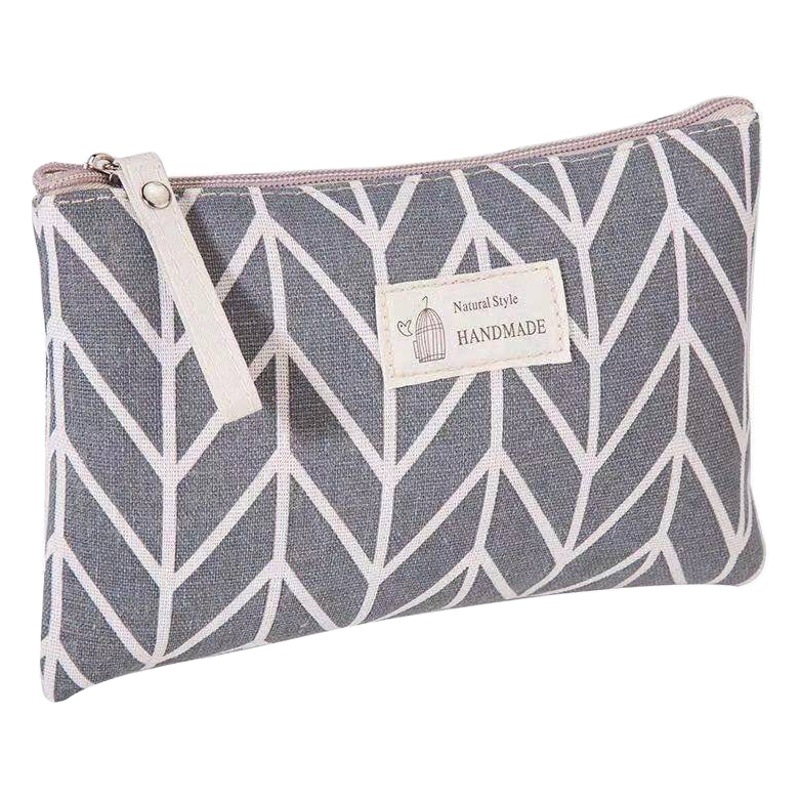 Bolsa de cosméticos de lona de gran capacidad ins conveniente bolsa de almacenamiento multifuncional simple bolsa de lavado de viaje en stock al por mayor