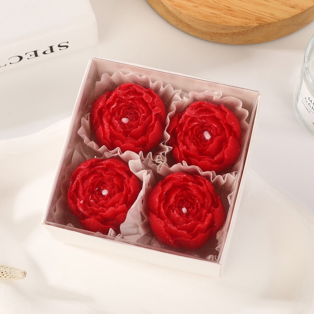 Rose hecha a mano set de vela de incienso al por mayor casero Qixi Valentine 's Day perfume regalo vela de mano transfronteriza