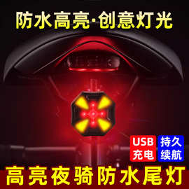 新款USB警示灯山地公路单车尾灯骑行LED自行车尾灯骑行装备