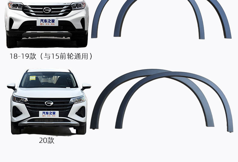 Suitable for 15 models of GAC Trumpchi GS4 left front fender, right front fender, 18-20 models of fender trim strips