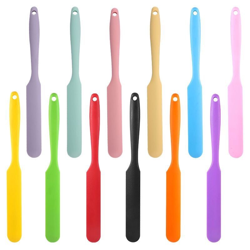Cross-Border Integrated Long Silicone Spatula for Home Use, Food-Grade Baking Spatula, Butter Cake Cream Silicone Spatula