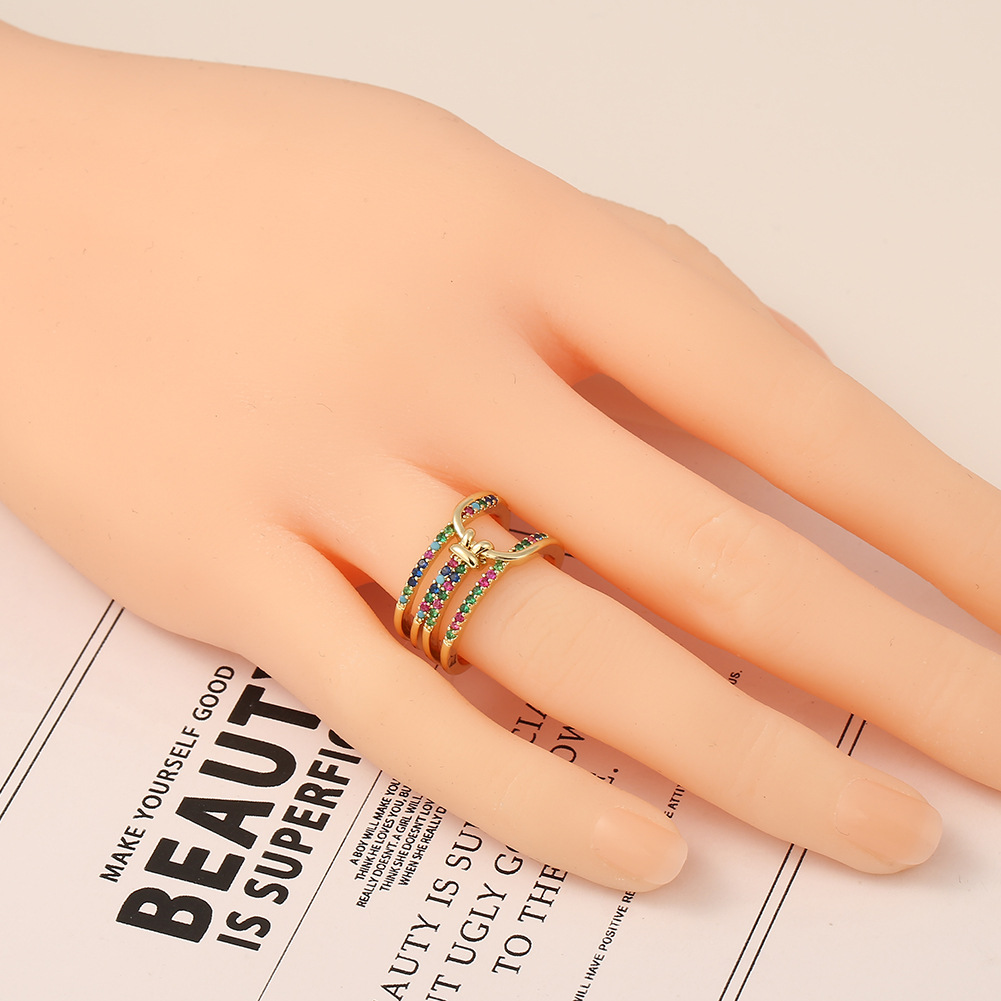 fashion geometric wide multilayer open ring wholesalepicture3