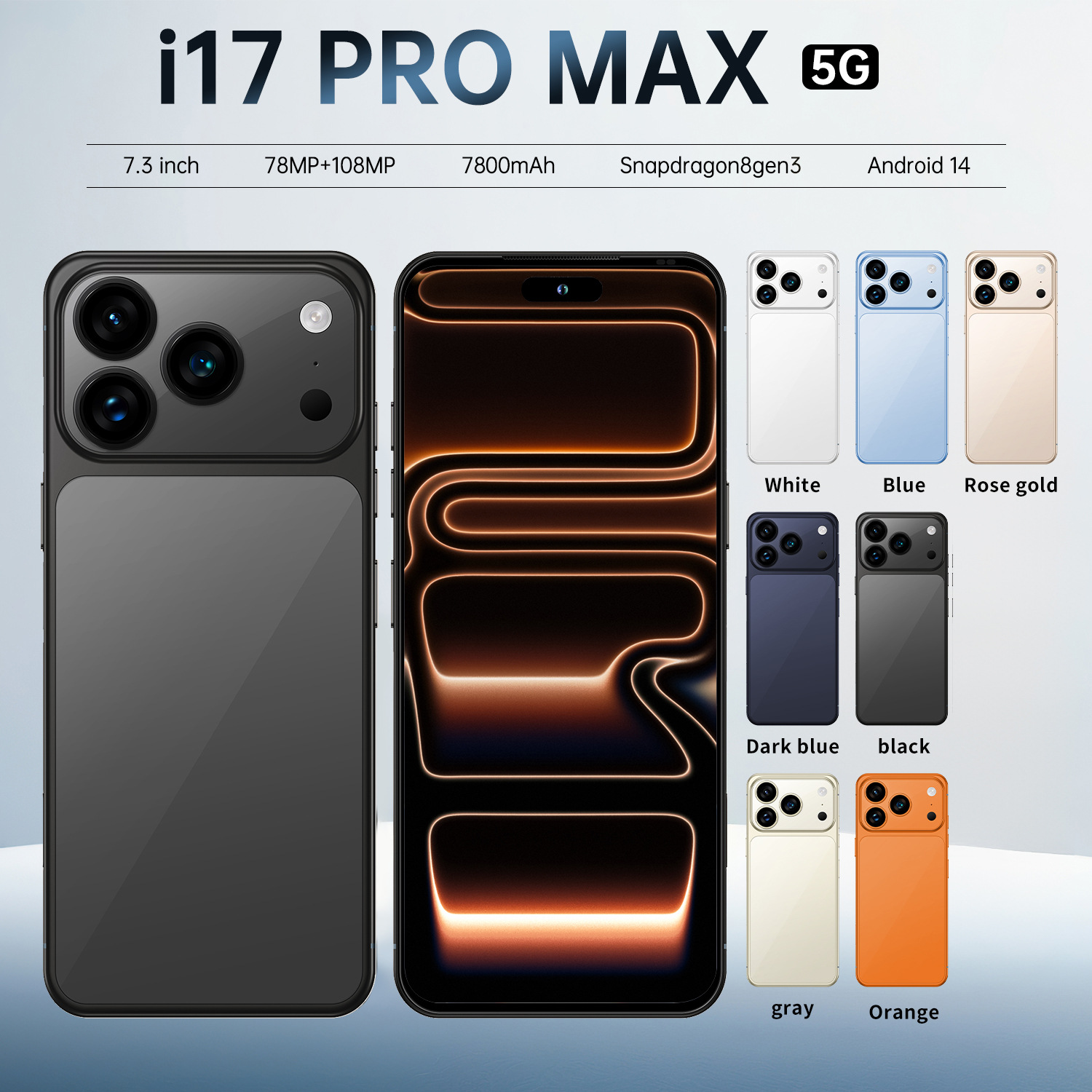 New I17Promax Cross-Border Mobile Phone 6.8 Inch 3+ Android Mobile Phone Brand New Smartphone Factory Tk Dropshipping