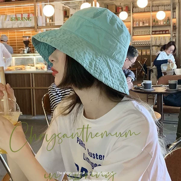 Korean Order Fisherman Hat for Women, Summer Thin Style 2025, Large Head Circumference, Outdoor Hat, Sun Protection, Wide Brim, Breathable, Sunshade