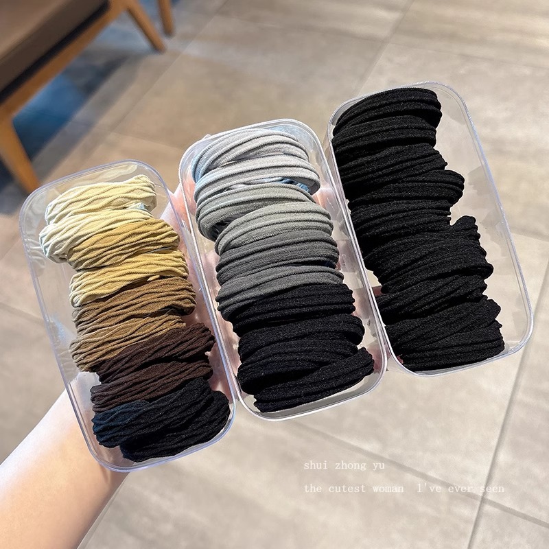 Versión coreana de la cuerda para la cabeza de alta elasticidad y duradera mujer 2024 nueva banda de goma de gama alta todo fósforo lazo para el cabello bola accesorios para el cabello