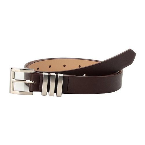 Wholesale European and American fashion trend women's belts versatile classic square pinhole jeans belt belt for women