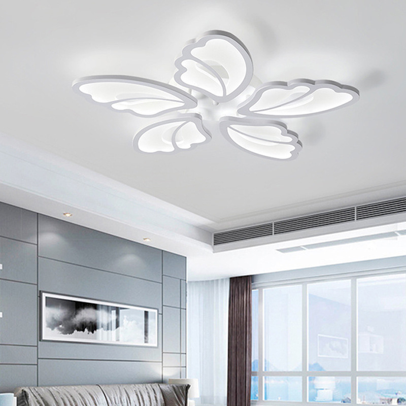 Comercio exterior acrílico sala de estar lámpara de techo LED pétalos lámpara de dormitorio moderna simple lámpara de comedor lámpara de casa completa