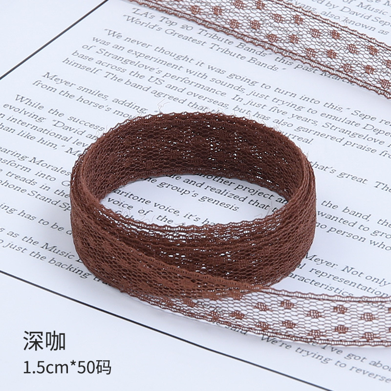 Envases de flores de color sólido de 3cm Cinta de encaje Floristería al por mayor Floristería Envases de flores Material de cinta de embalaje de ramo de bricolaje