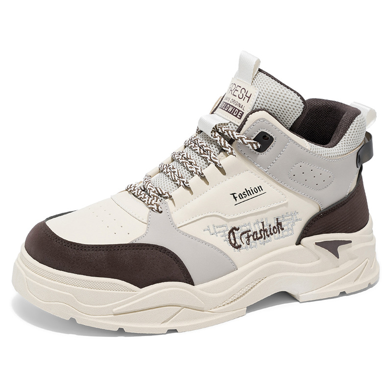 Zapatos masculinos de otoño, ropa de trabajo alta, zapatos masculinos, versión coreana de la tendencia, suela gruesa, botas martin, zapatos deportivos casuales, botas cortas, zapatos de moda image 6