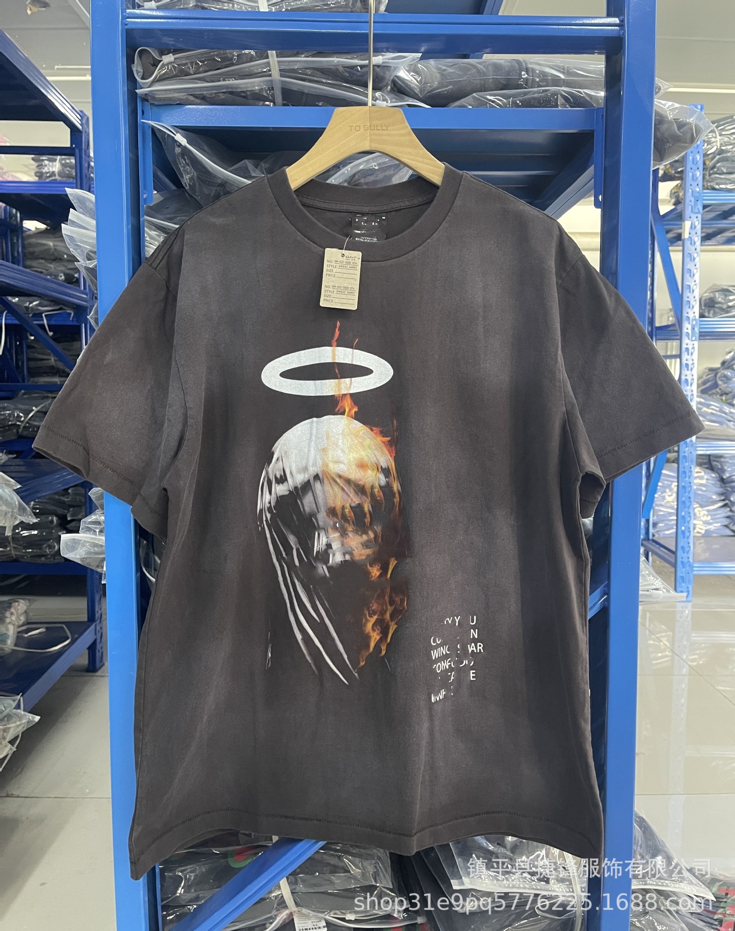 クロスボーダーの新型欧米のファッションブランドのレトロな水洗いは古い落書きをします。