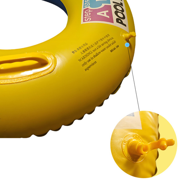 Ecological inflatable yellow swimming ring PVC