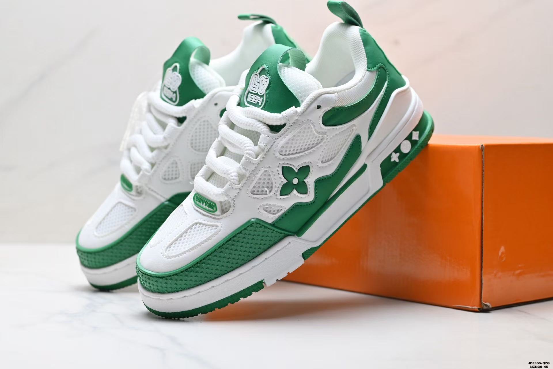 Louis Vuitton Skate Low Green White JDF355-QZG