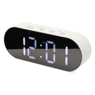 Foreign trade export new mirror bedside clock LED timing alarm clock simple luminous characters ins student desktop alarm clock