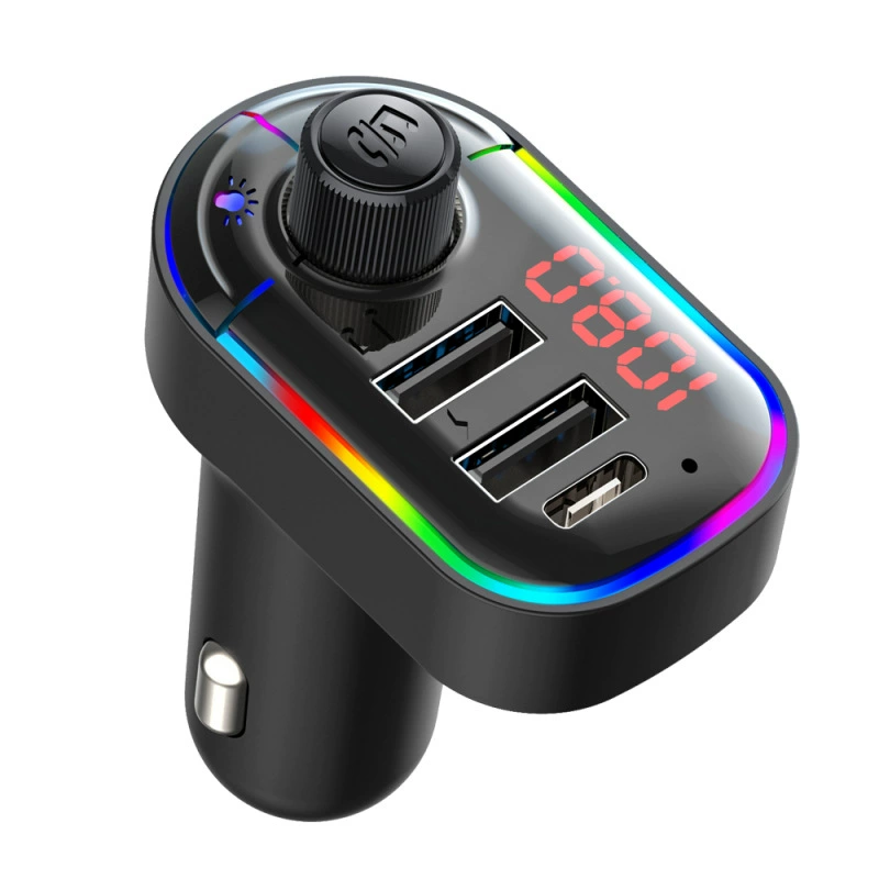 C12 красочный свет автомобильный Bluetooth прикуриватель автомобильный mp3-плеер FM-передатчик